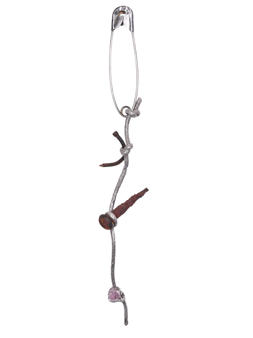 Silver String Brooch