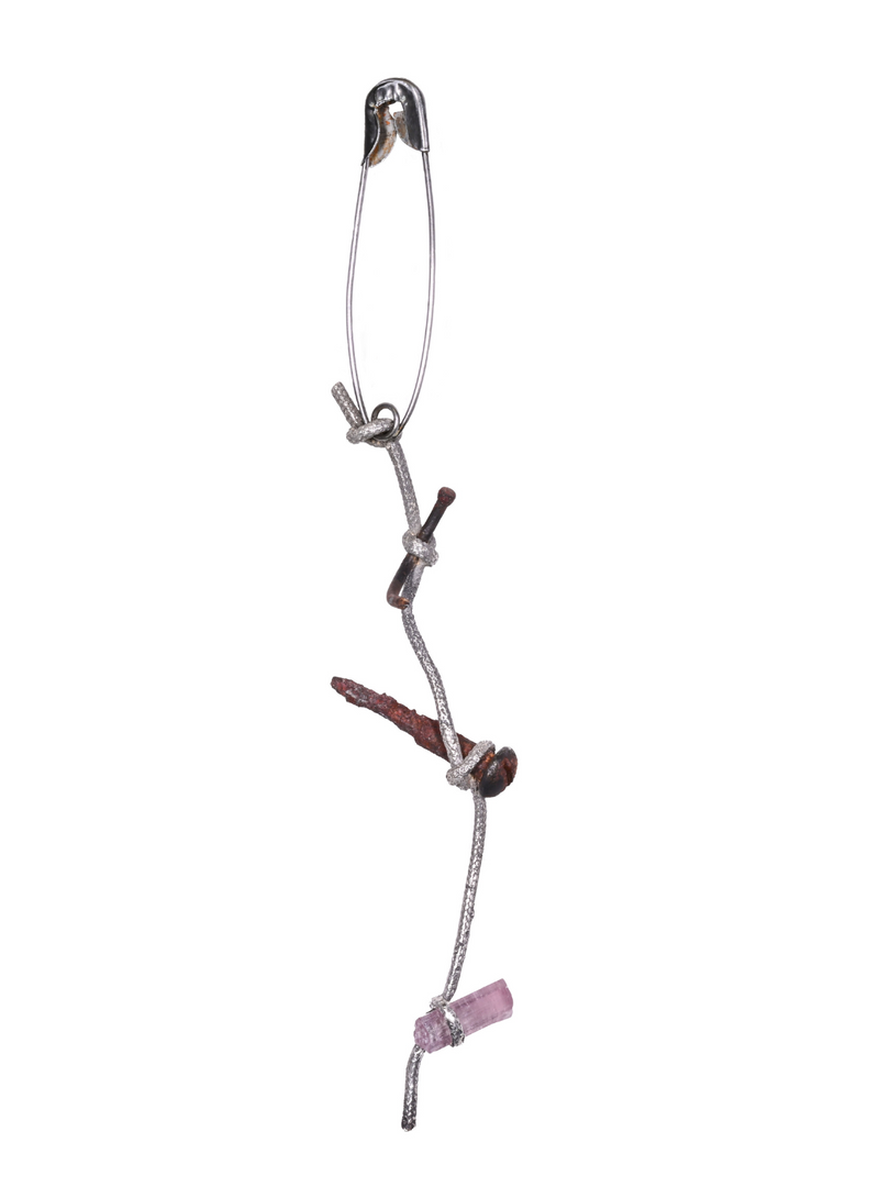 Silver String Brooch