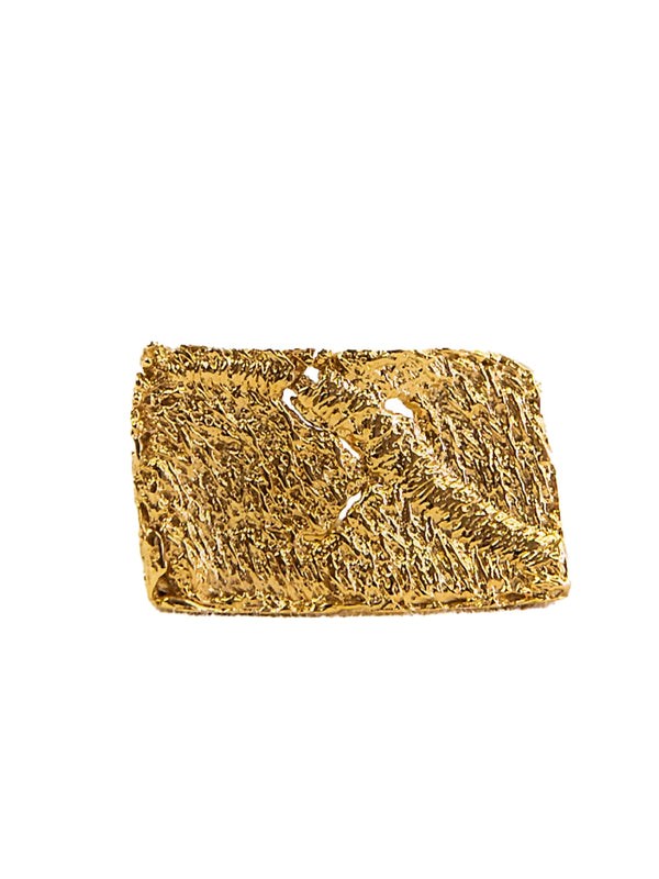 Gold Square textile Ring