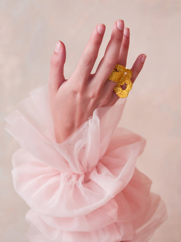 Gold Textile Ring