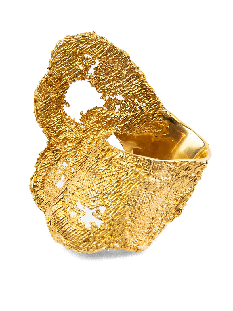 Gold Textile Ring
