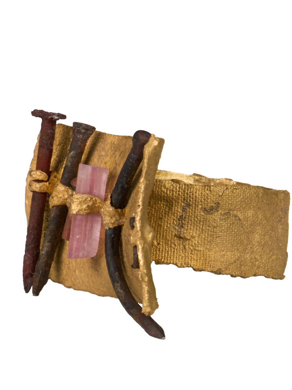 Mixed Nails with Tourmaline Ring