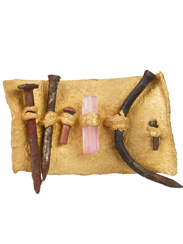 Mixed Nails with Tourmaline Ring