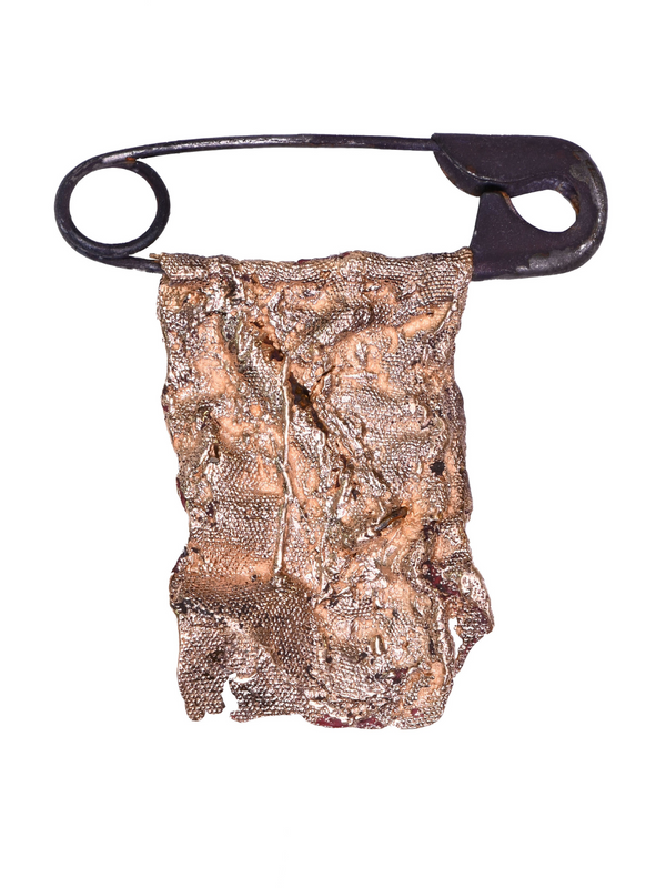 Nail In Textile Brooch